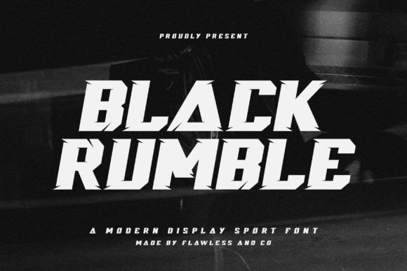 Black Rumble: A Sports Racing Display Font for Web Designers