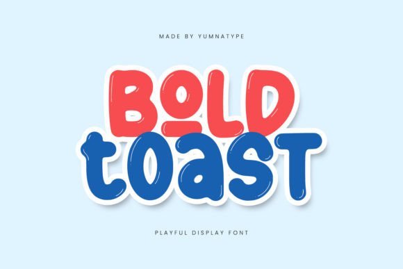Bold Toast Font: Playful Bubble Display for Small Business Branding