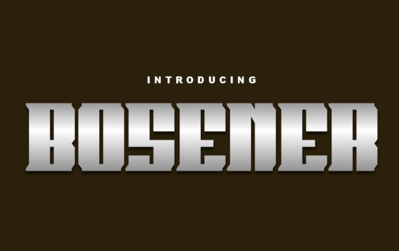 Bosener Display Font for Bold Headlines and Brand Campaigns