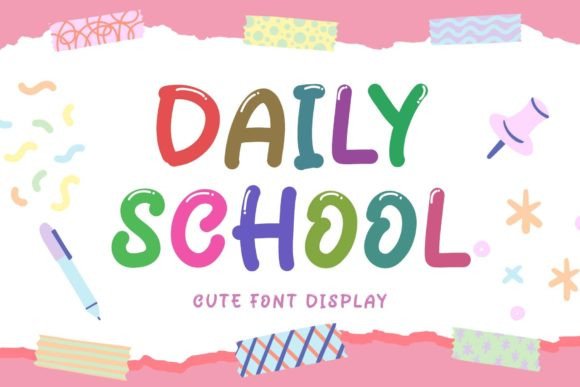 Daily School Font for Creative Projects