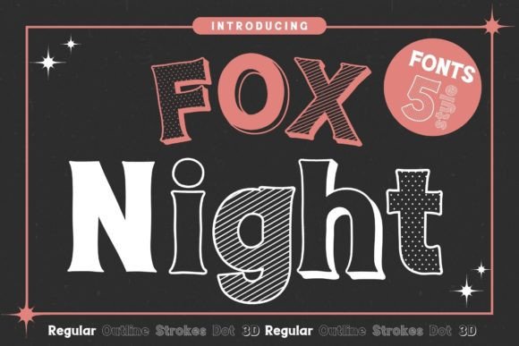 Fox Night Display Font for Handmade Labels and Branding