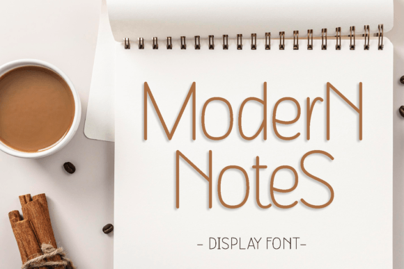 Modern Notes: A Display Font for Sophisticated Branding