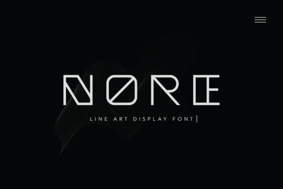 Nore Display Font: A Clean Line Art Typeface for Editorial Design