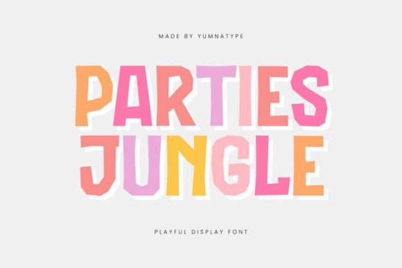 Parties Jungle: A Playful Display Font for Bold Brand Identities