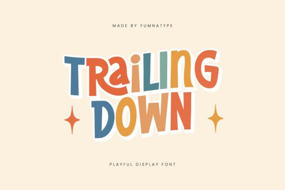 Trailing Down Display Font: A Playful Typeface for Bold Branding